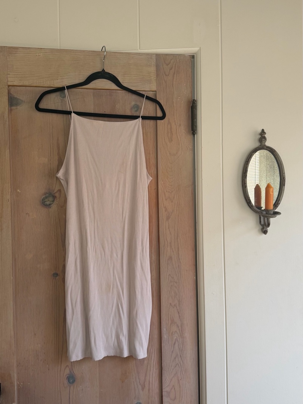 H&M Ribbed Tank Top in Light Taupe